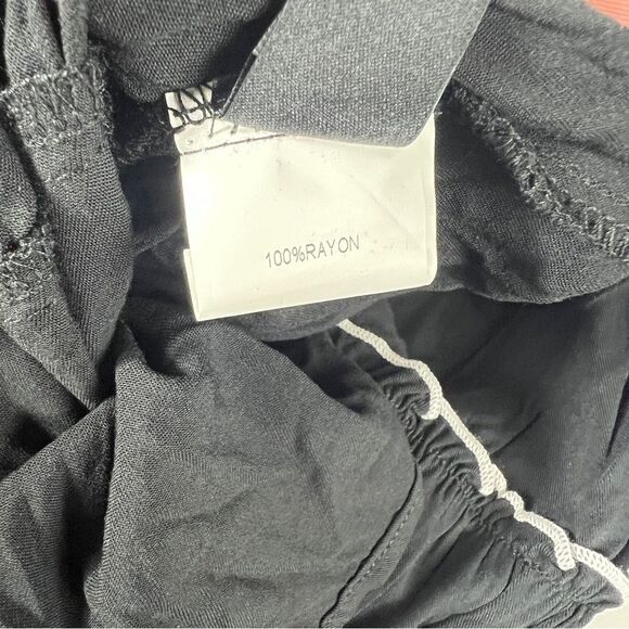 NWT Bloomchic Black w/White Embroidery Babydoll Blouse 0453 - Picture 7 of 10